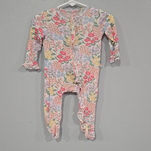 NOT FOR SALE HAS SOLD Little Me Pink and Red Floral Footies